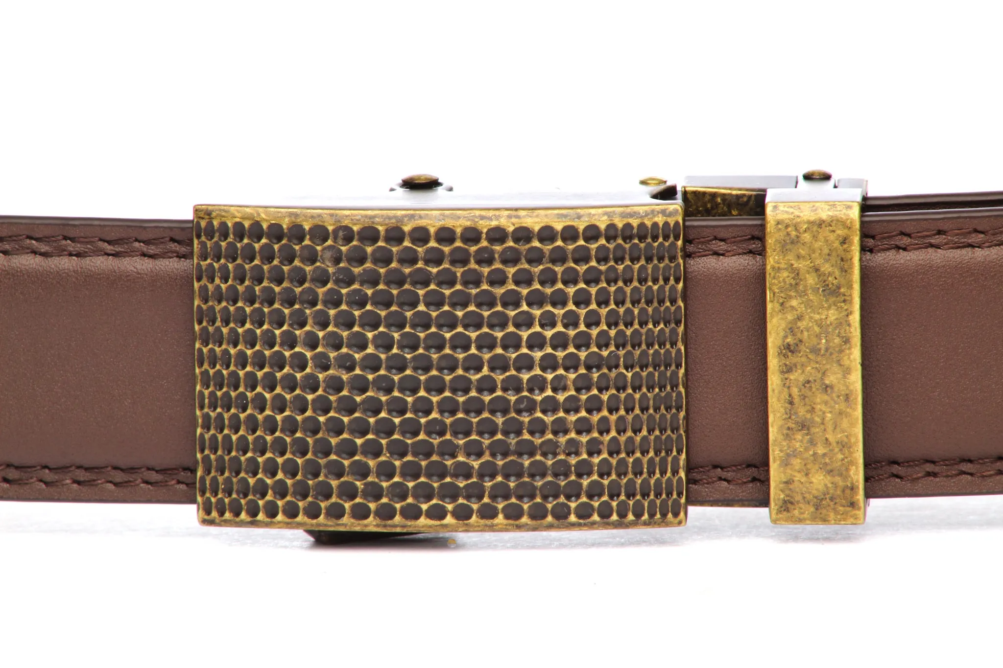 1.25" Anson Golf Buckle in Antiqued Gold