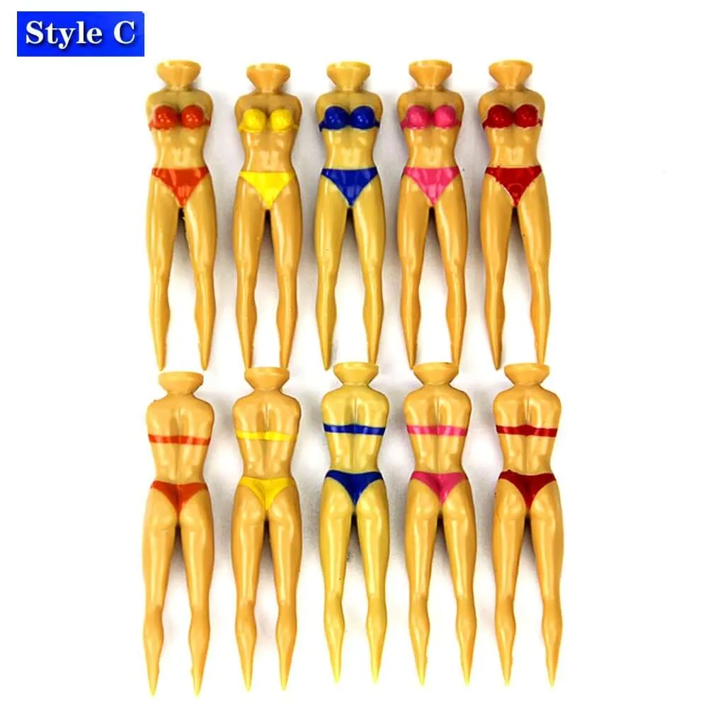 1Pcs Multicolor Bikini Lady Golf Ball Tees Holder Durable Adjustable Practice Plastic Ball Stud Golf Training Tools Indoor and Outdoor Sports