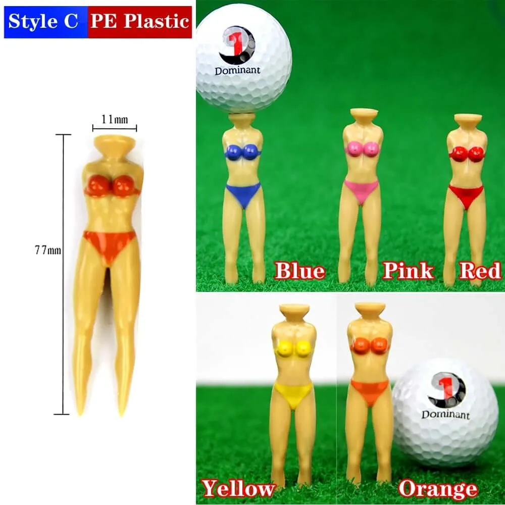 1Pcs Multicolor Bikini Lady Golf Ball Tees Holder Durable Adjustable Practice Plastic Ball Stud Golf Training Tools Indoor and Outdoor Sports