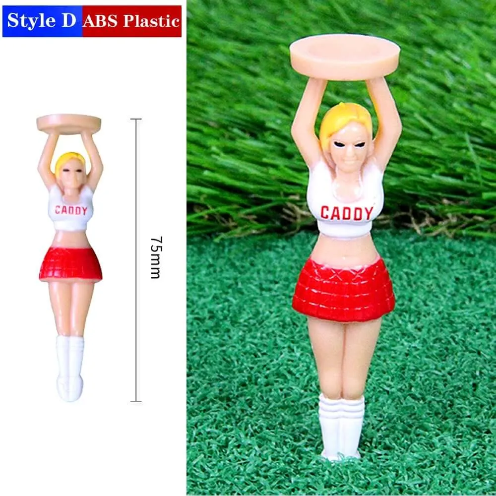 1Pcs Multicolor Bikini Lady Golf Ball Tees Holder Durable Adjustable Practice Plastic Ball Stud Golf Training Tools Indoor and Outdoor Sports