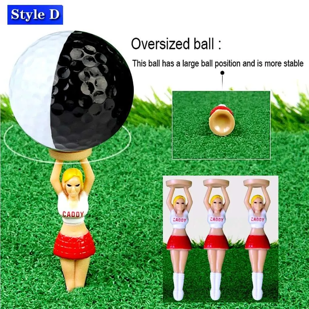 1Pcs Multicolor Bikini Lady Golf Ball Tees Holder Durable Adjustable Practice Plastic Ball Stud Golf Training Tools Indoor and Outdoor Sports