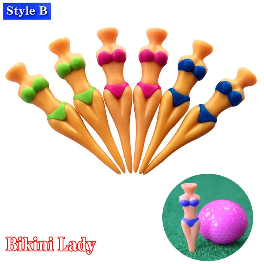 1Pcs Multicolor Bikini Lady Golf Ball Tees Holder Durable Adjustable Practice Plastic Ball Stud Golf Training Tools Indoor and Outdoor Sports