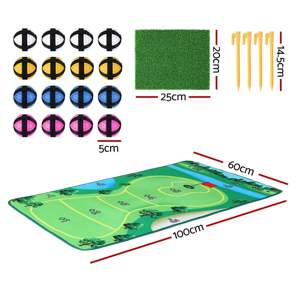 22PCS Indoor Outdoor Golf Chipping Mat Set, Everfit