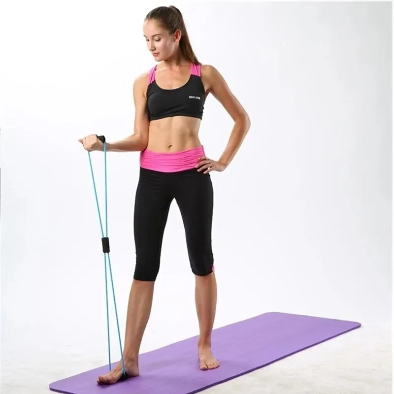 8 Word Resistance Bands Elastic Rope Tension Chest Expander Yoga Pilates Rubber LOOP Latex Fitness Bands Stretch Yoga Training