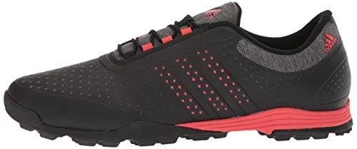 adidas Women's Adipure Sport Golf Shoe, Core Black/Real Coral, 7 Medium US