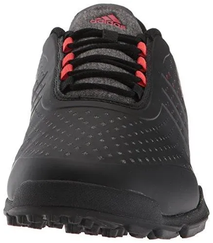 adidas Women's Adipure Sport Golf Shoe, Core Black/Real Coral, 7 Medium US
