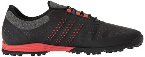 adidas Women's Adipure Sport Golf Shoe, Core Black/Real Coral, 7 Medium US