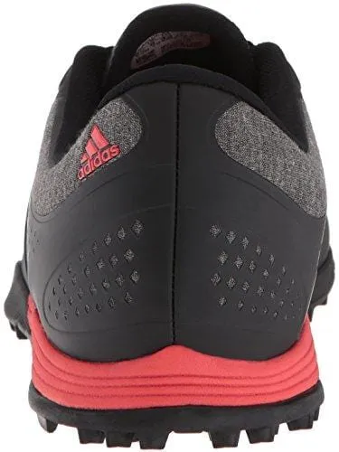 adidas Women's Adipure Sport Golf Shoe, Core Black/Real Coral, 7 Medium US