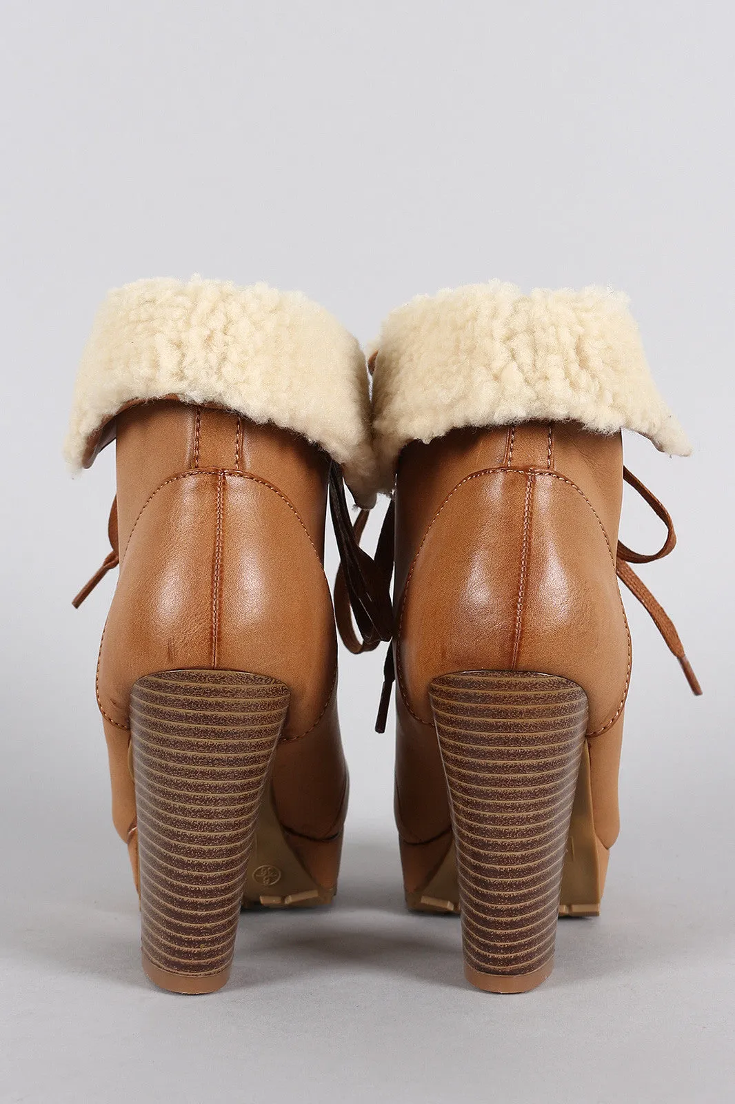 Bamboo Stacked Hiking Ankle Boots