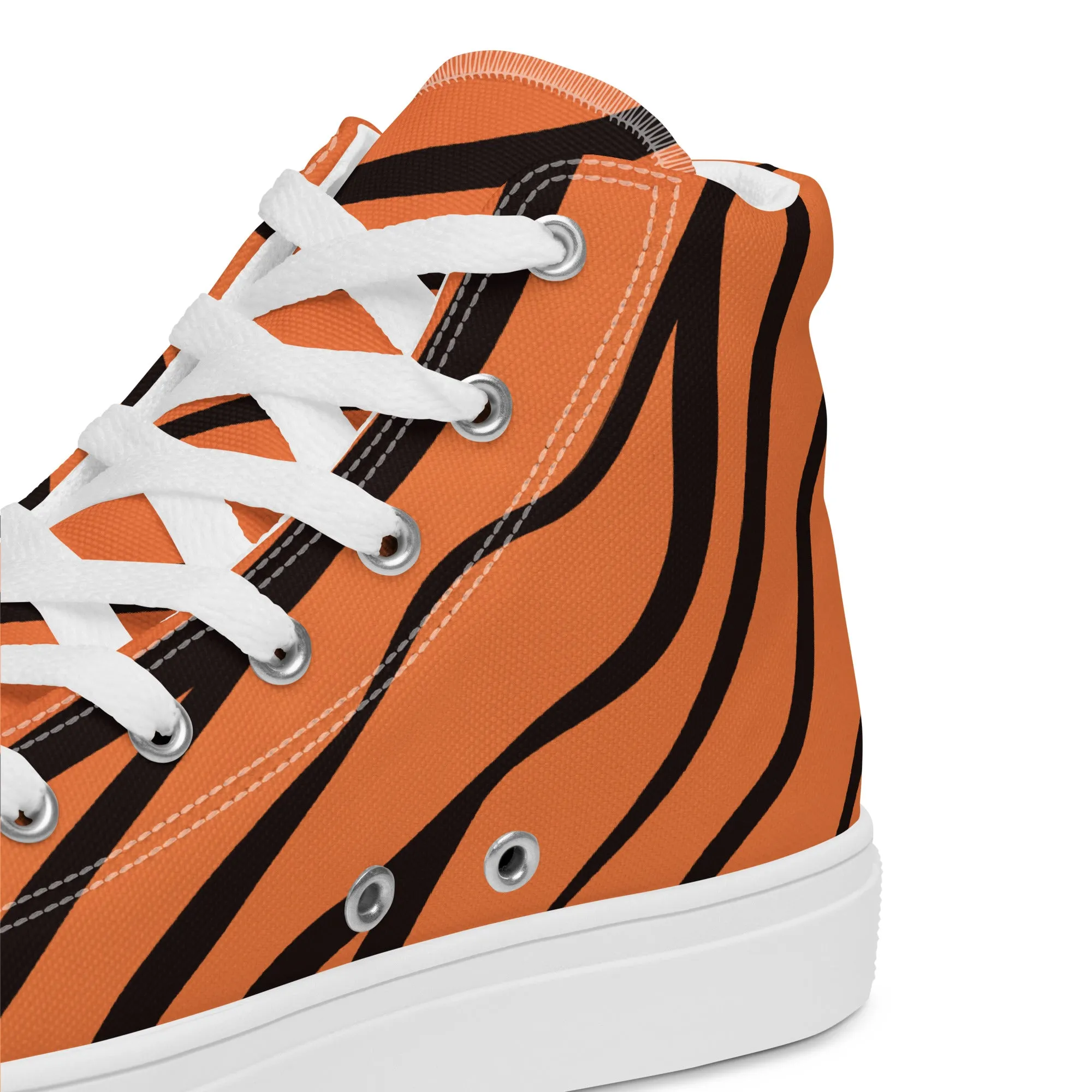 Baskets hautes en toile homme "Nervures noires"