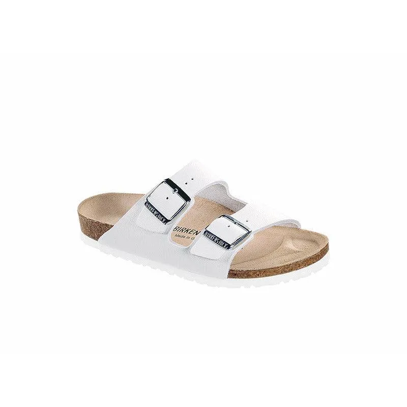 Birkenstock Arizona White Grained Leather (Narrow)