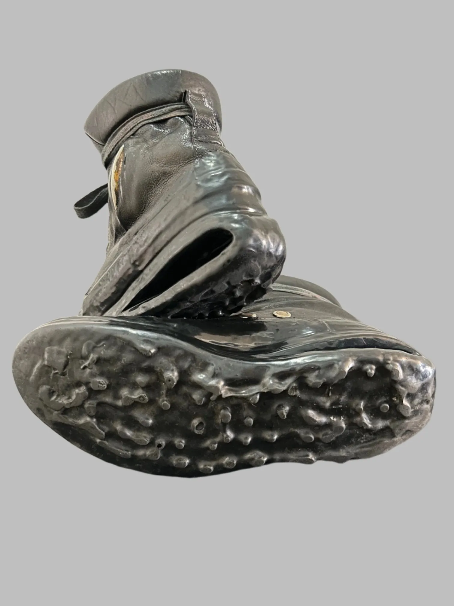 Black One Piece U-Sole Prosthetic Drip Sneakers by Carol Christian Poell