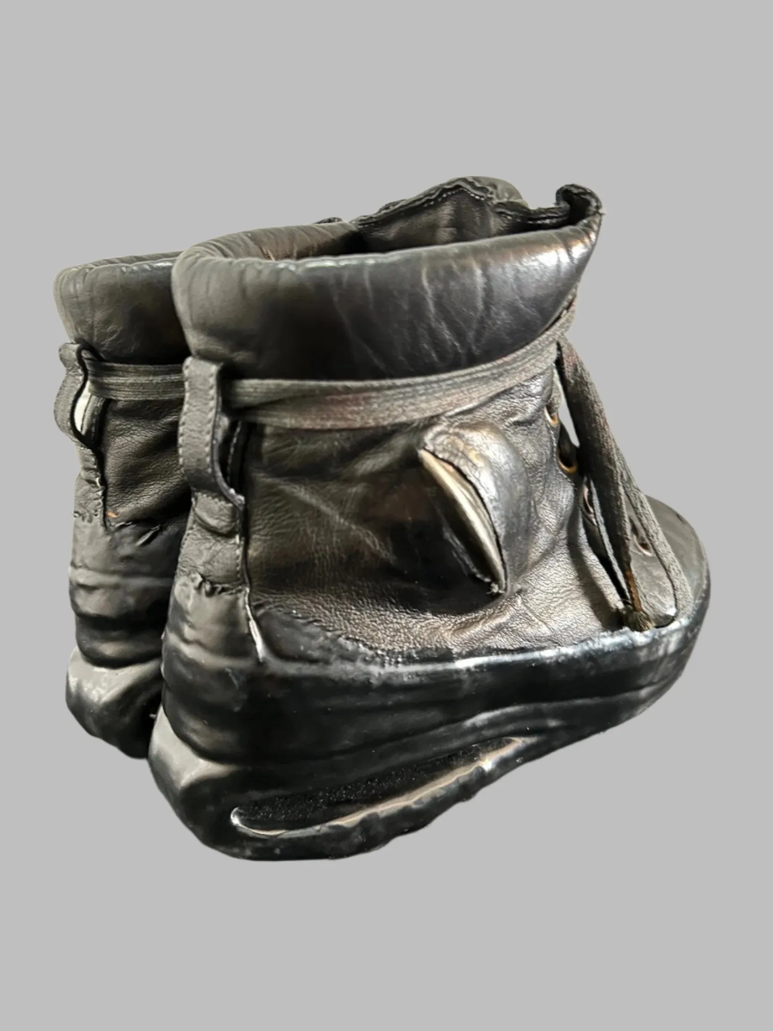 Black One Piece U-Sole Prosthetic Drip Sneakers by Carol Christian Poell