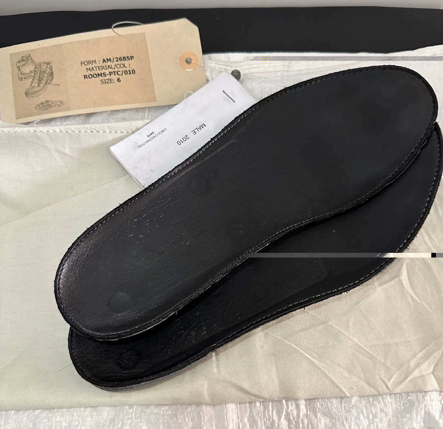 Black One Piece U-Sole Prosthetic Drip Sneakers by Carol Christian Poell