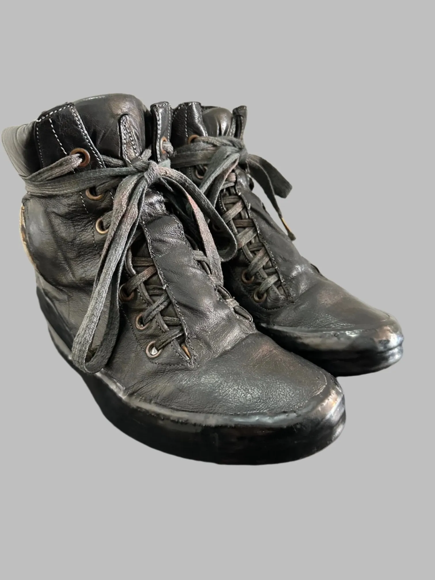 Black One Piece U-Sole Prosthetic Drip Sneakers by Carol Christian Poell