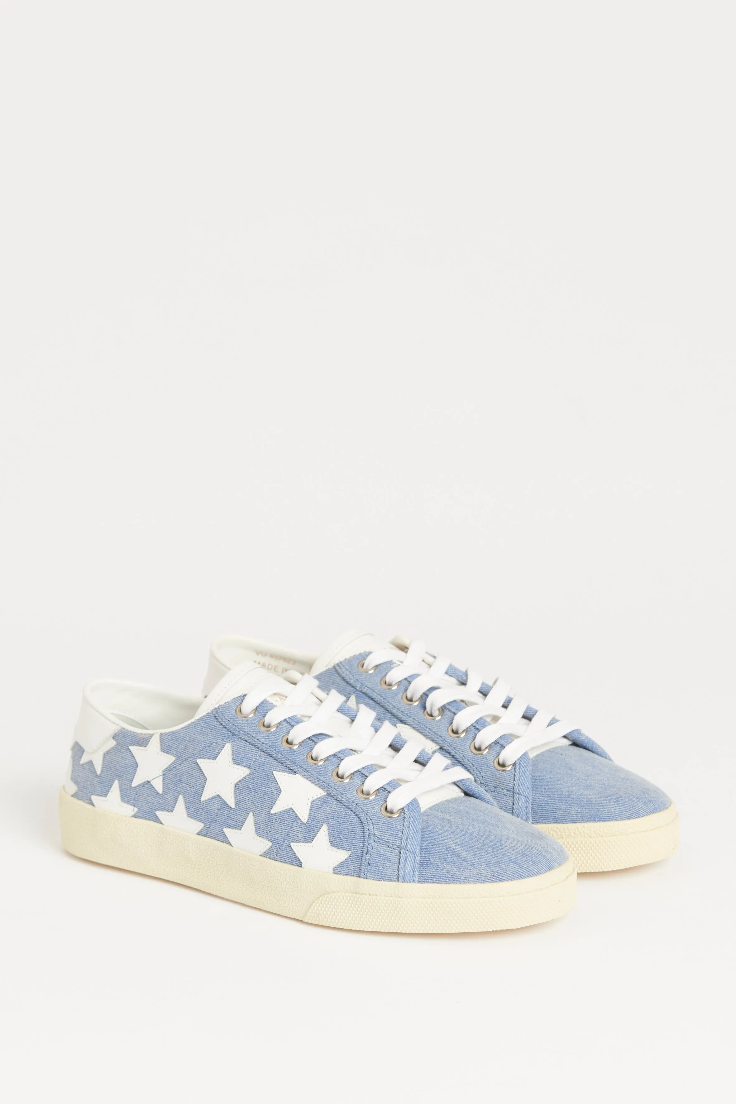 Blue Denim Court Classic Preowned Trainers