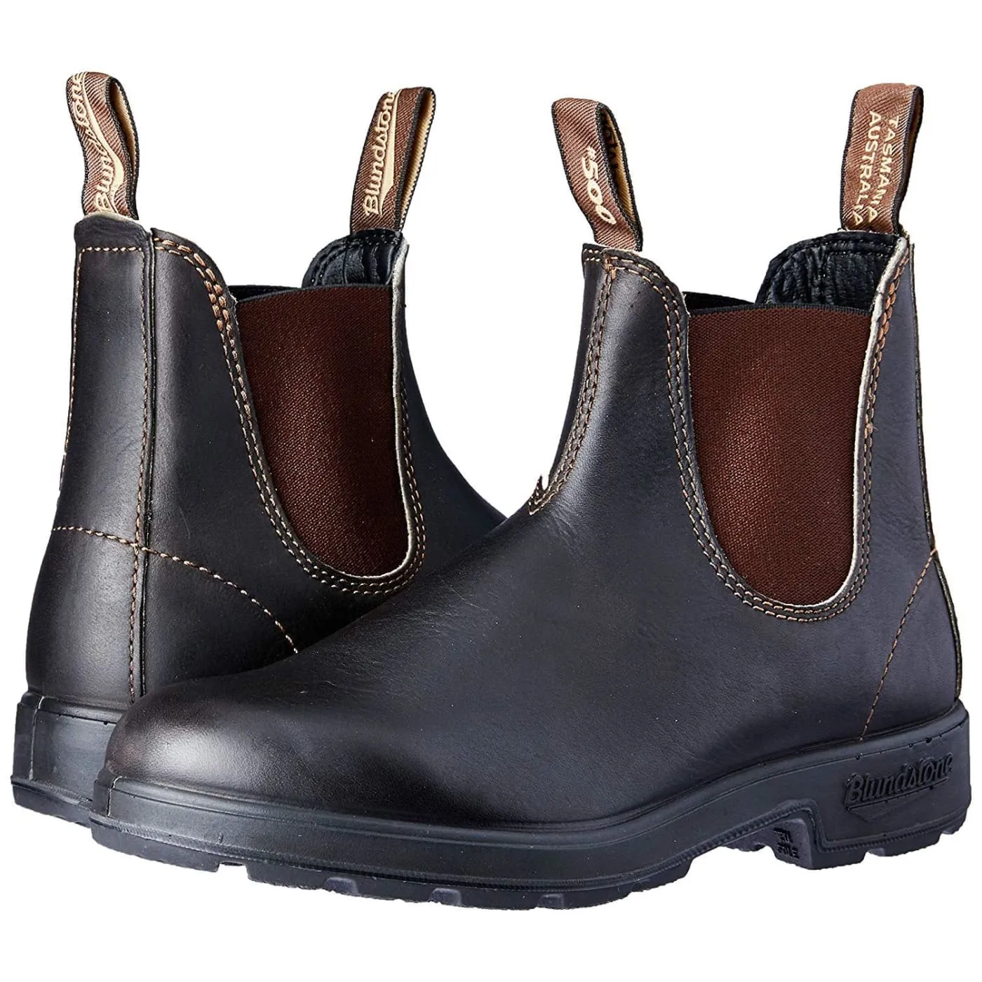 Blundstone 500 Stout Brown Unisex Leather Chelsea Boots