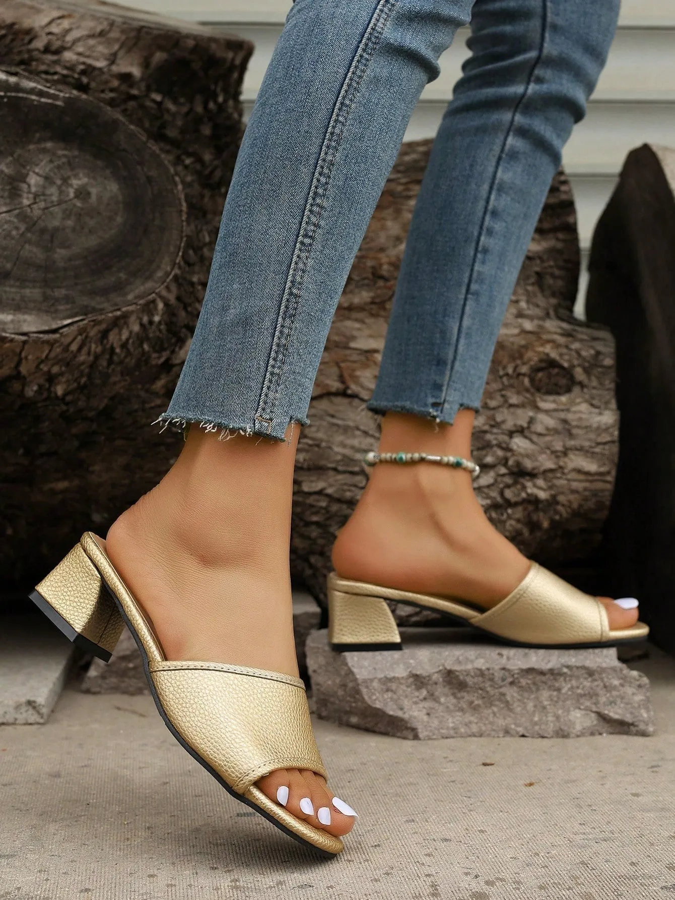 Boho Woven Heeled Sandal