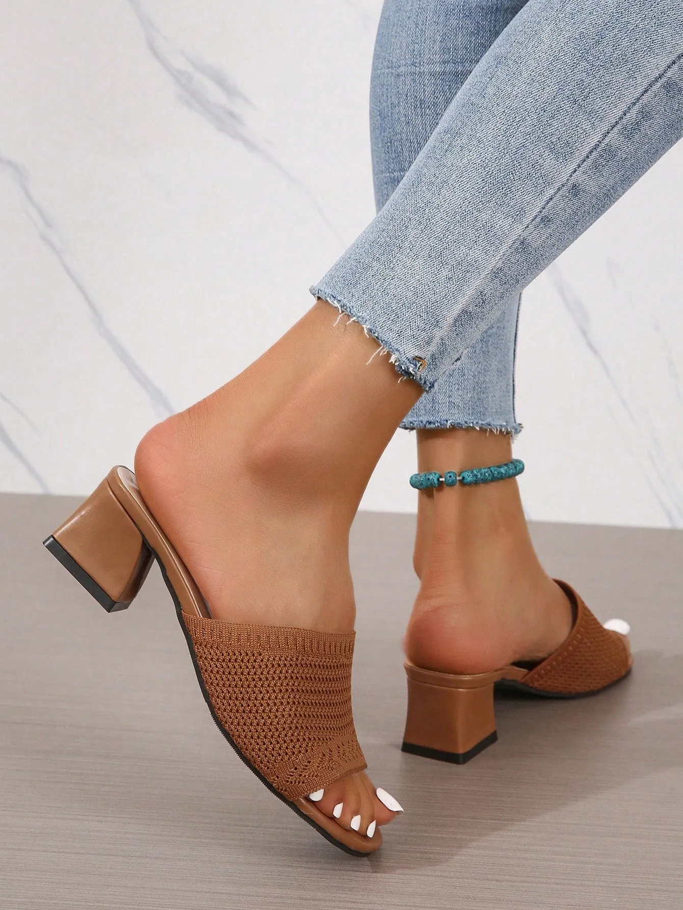 Boho Woven Heeled Sandal