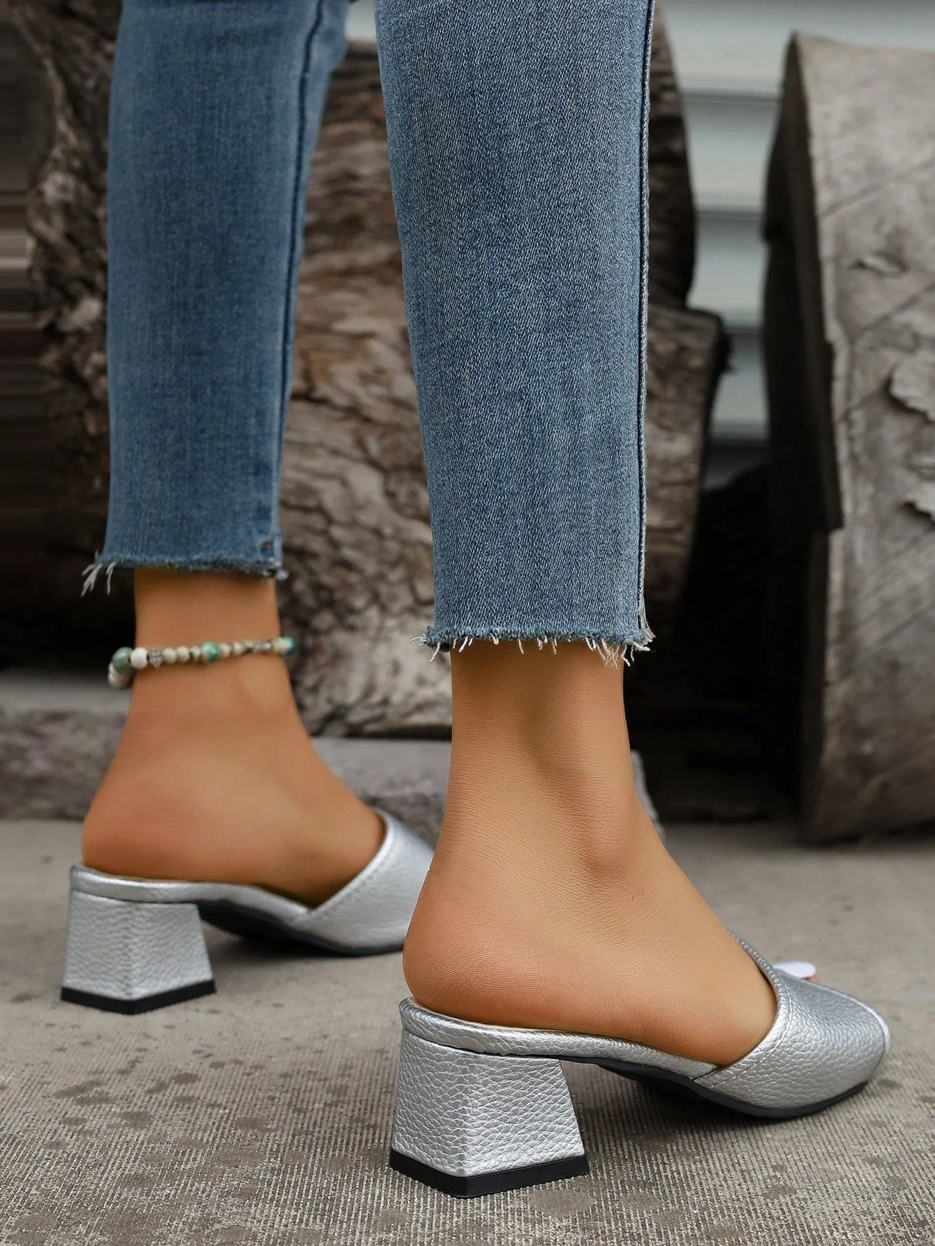 Boho Woven Heeled Sandal