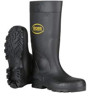 Boss 380-800/14 16" Black PVC Plain Toe Boot