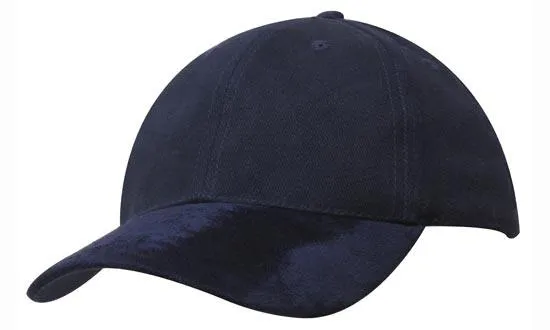 BRUSHED HEAVY COTTON CAP WITH SUEDE PEAK