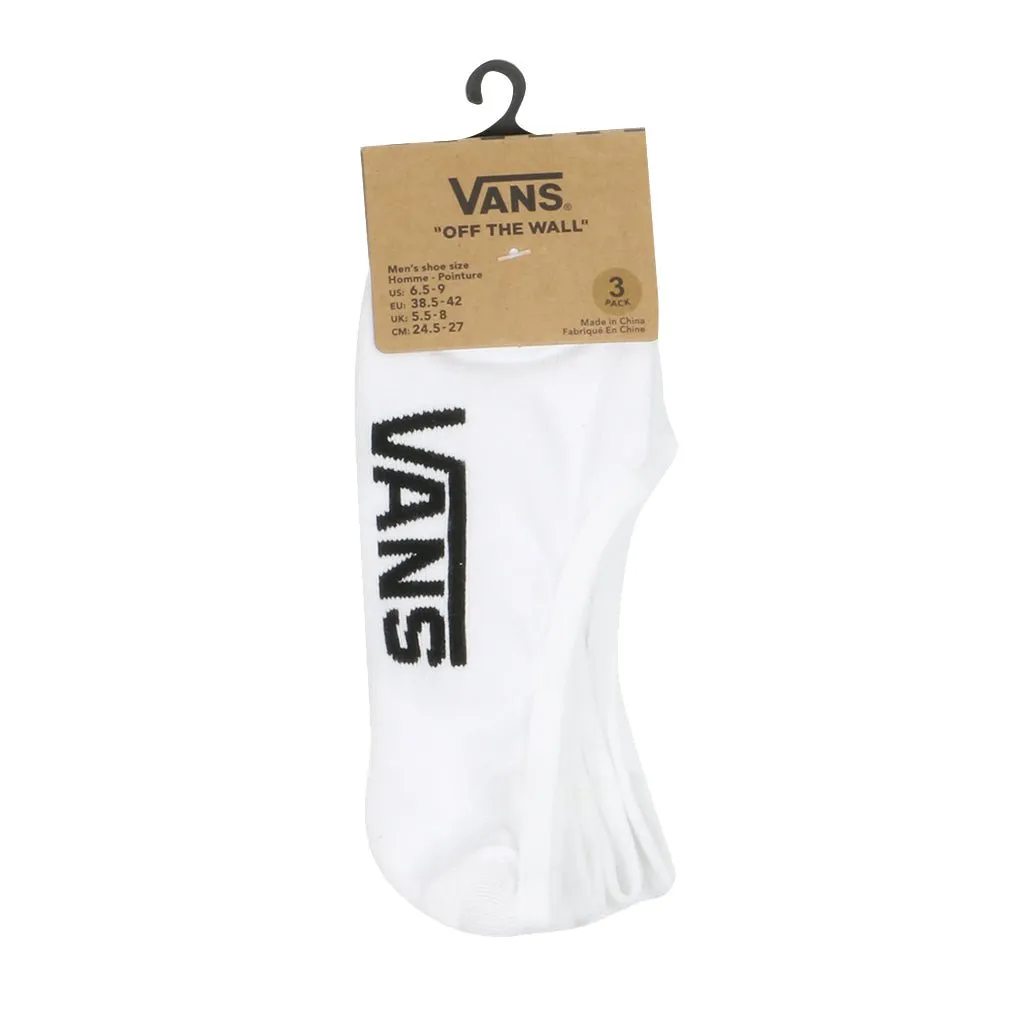 Classic Super No Show Socks 3 Pack - White