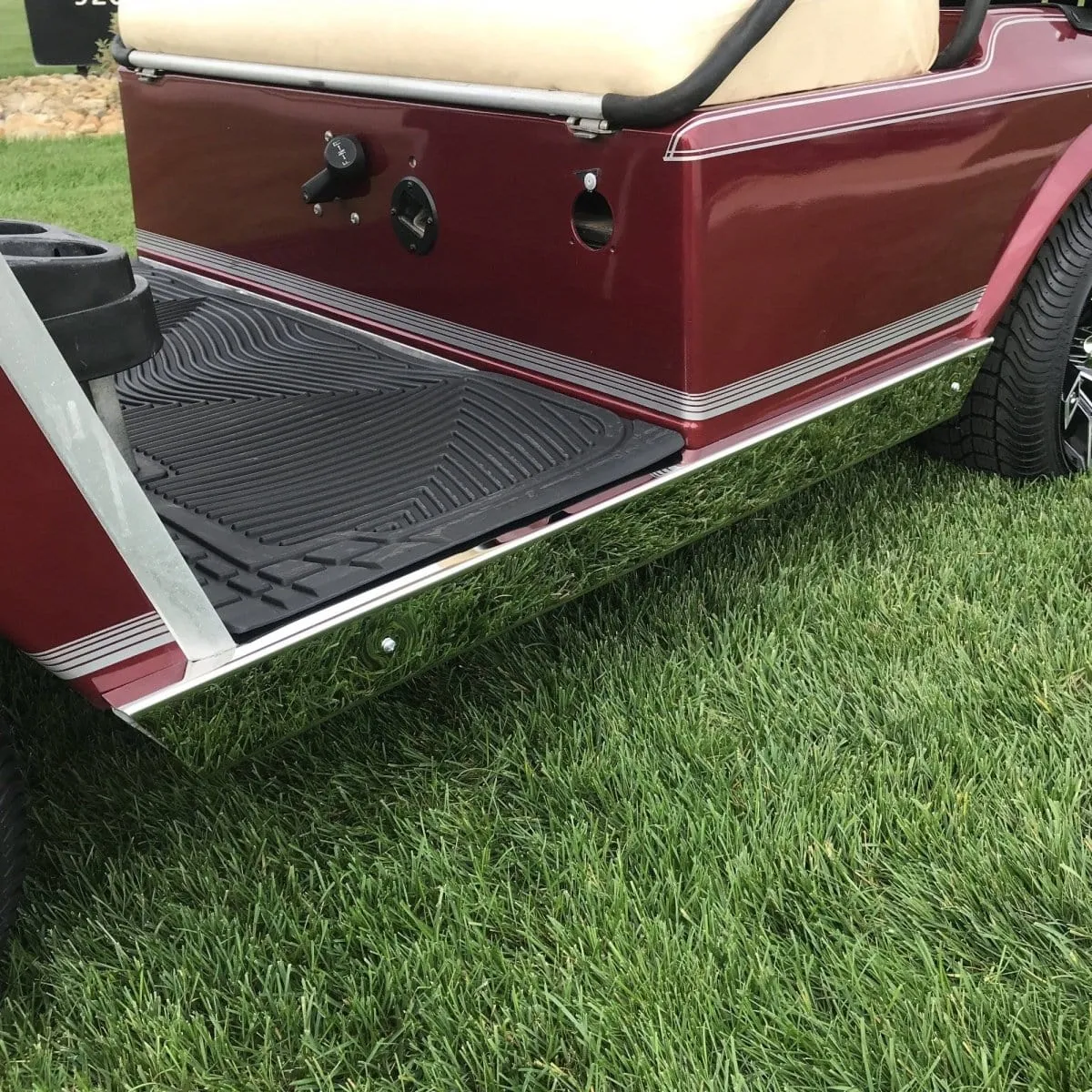 Club Car DS Golf Cart Stainless Steel Full Rocker Panels