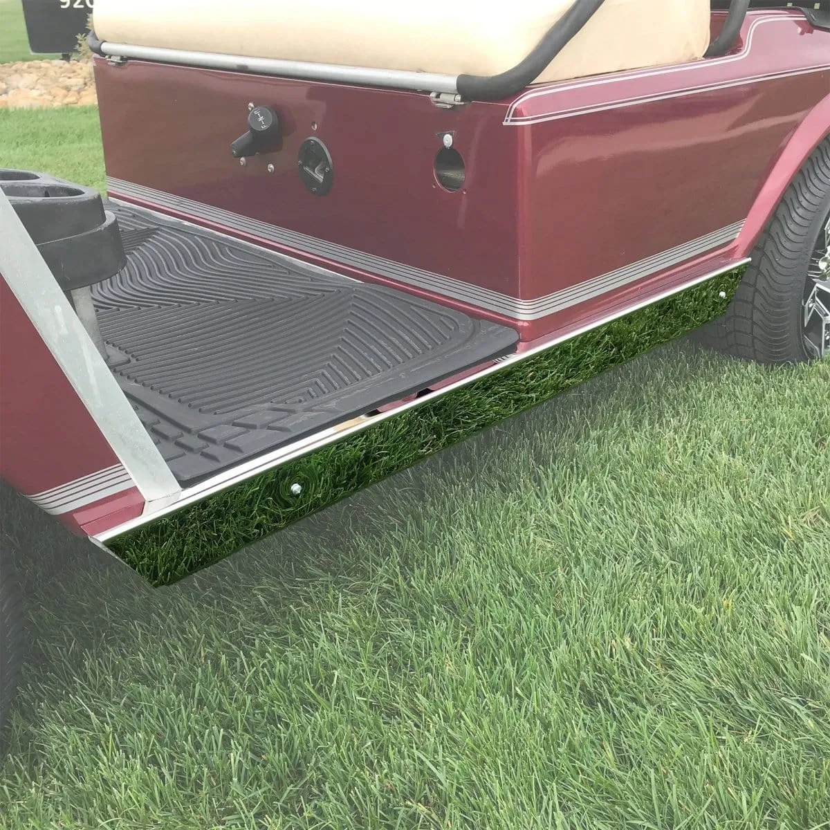 Club Car DS Golf Cart Stainless Steel Full Rocker Panels