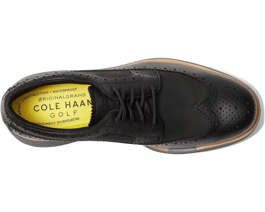 Cole Haan Originalgrand Tour Golf Waterproof Black Lace Up Low Top Sneakers