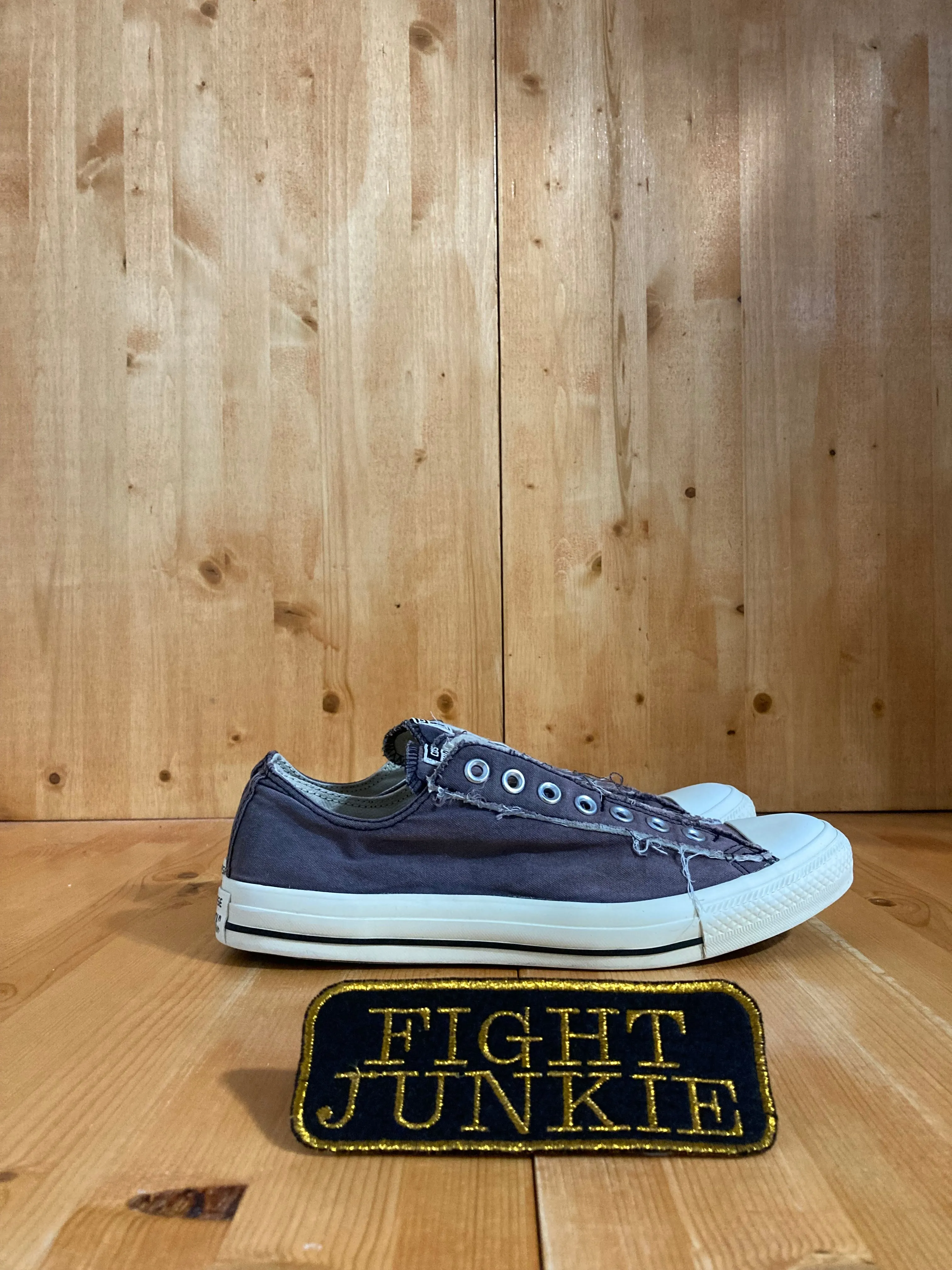 CONVERSE ALL STAR DISTRESSED Men's Size 9.5 Canvas Slip On Low Top Shoes Sneakers Faded Blue 1T366