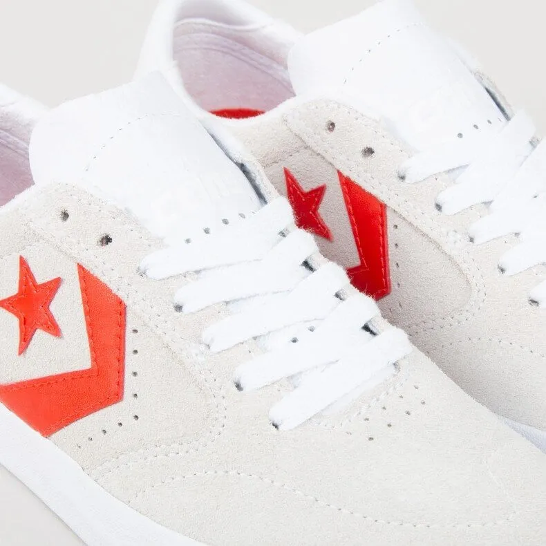 Converse Checkpoint Pro OX Unisex White and Red Low Top Sneakers 4.5 M/6 W