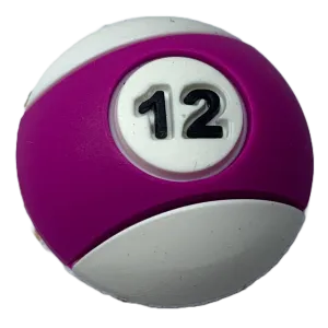 Crocs Jibbitz Purple Stripe Billiard Ball Charm