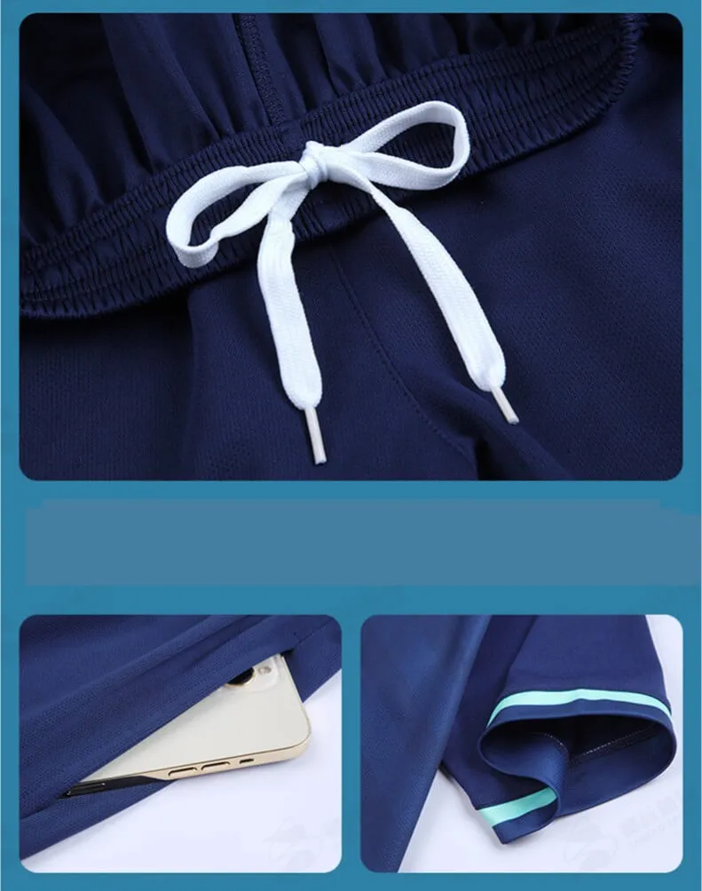 Customized Logo Aqua Blue Soccer Jersey Training Suits