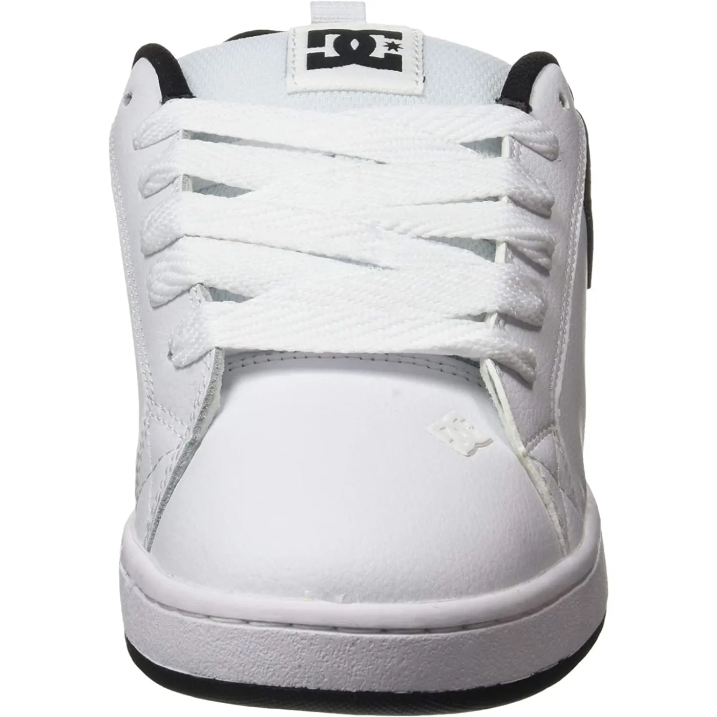 DC Court Graffik White Black Mens Leather Skate Trainers