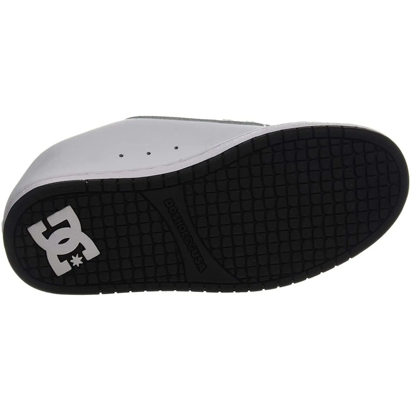 DC Court Graffik White Black Mens Leather Skate Trainers