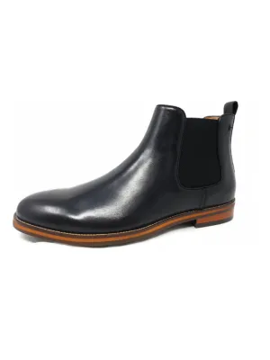 Digel Black Leather Chelsea Boots