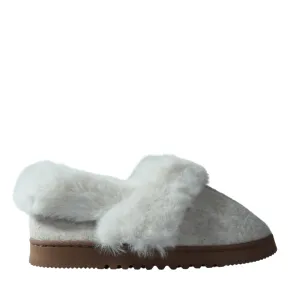 DLUXE - Felted And Plaid Moc Toe Slipper
