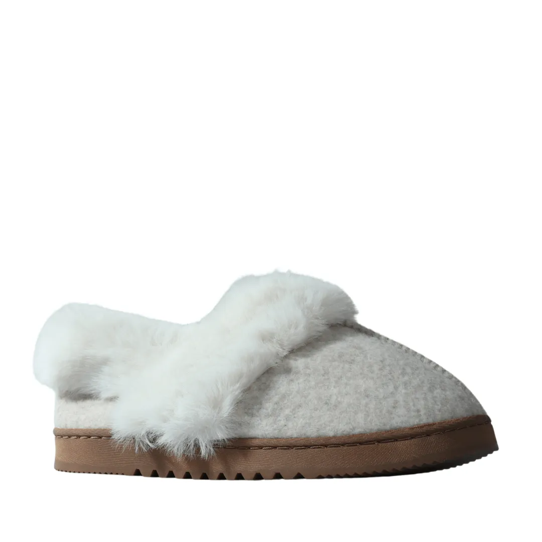 DLUXE - Felted And Plaid Moc Toe Slipper