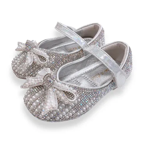 Doe a Dear Pearl & Rhinestone Flat Shoes