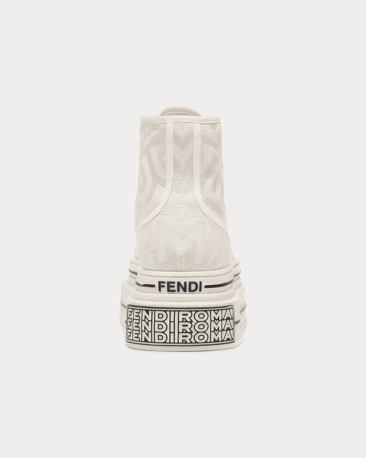 Domino Canvas White High Top Sneakers