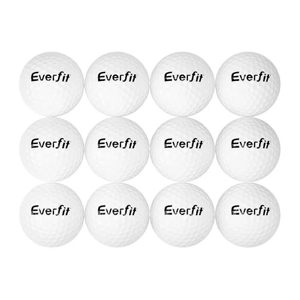 Durable 12Pcs Dual-Layer Golf Ball Set for Distance - Everfit