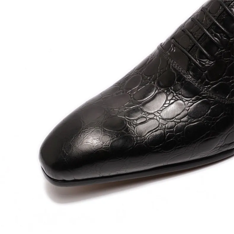 ExoticLuxe Pointed Toe Leather Oxford Dress Shoes