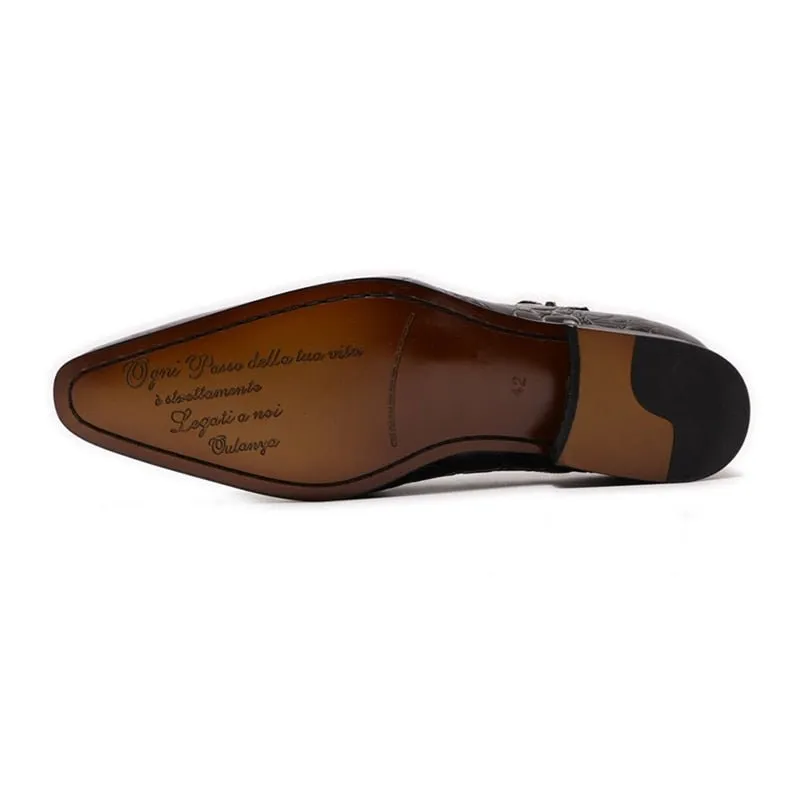ExoticLuxe Pointed Toe Leather Oxford Dress Shoes