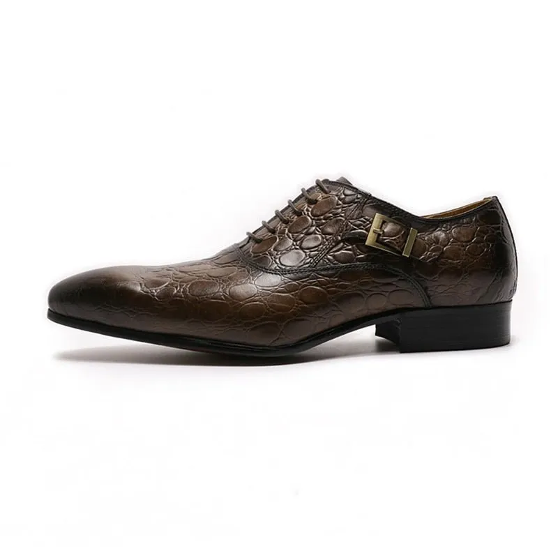 ExoticLuxe Pointed Toe Leather Oxford Dress Shoes