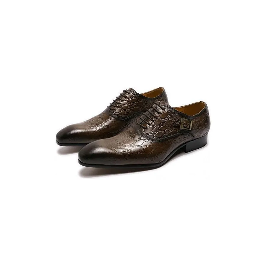 ExoticLuxe Pointed Toe Leather Oxford Dress Shoes
