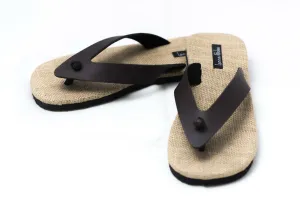 Faux Leather Natural Jute Sandals
