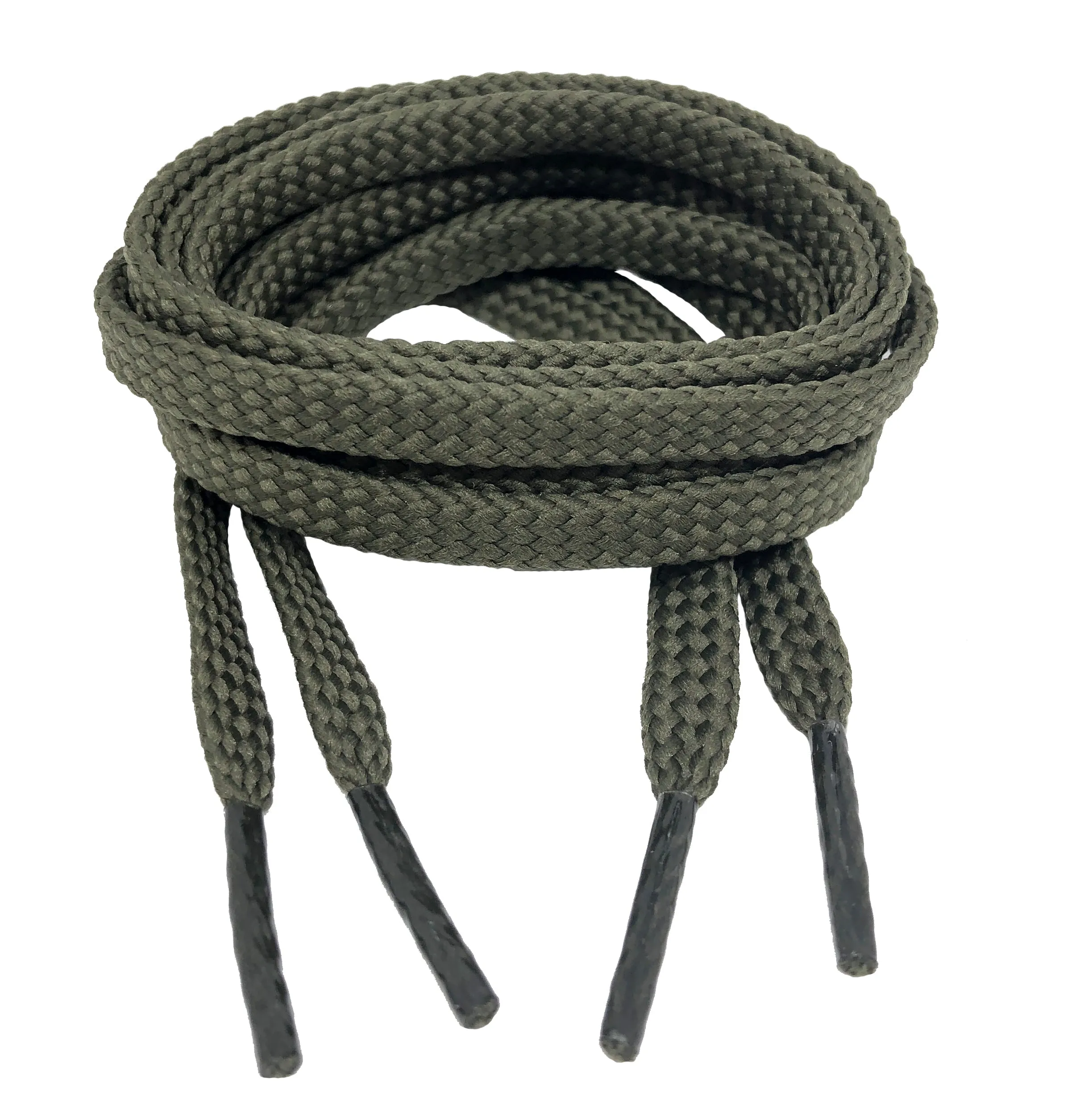 Flat Khaki Shoelaces - 7mm wide
