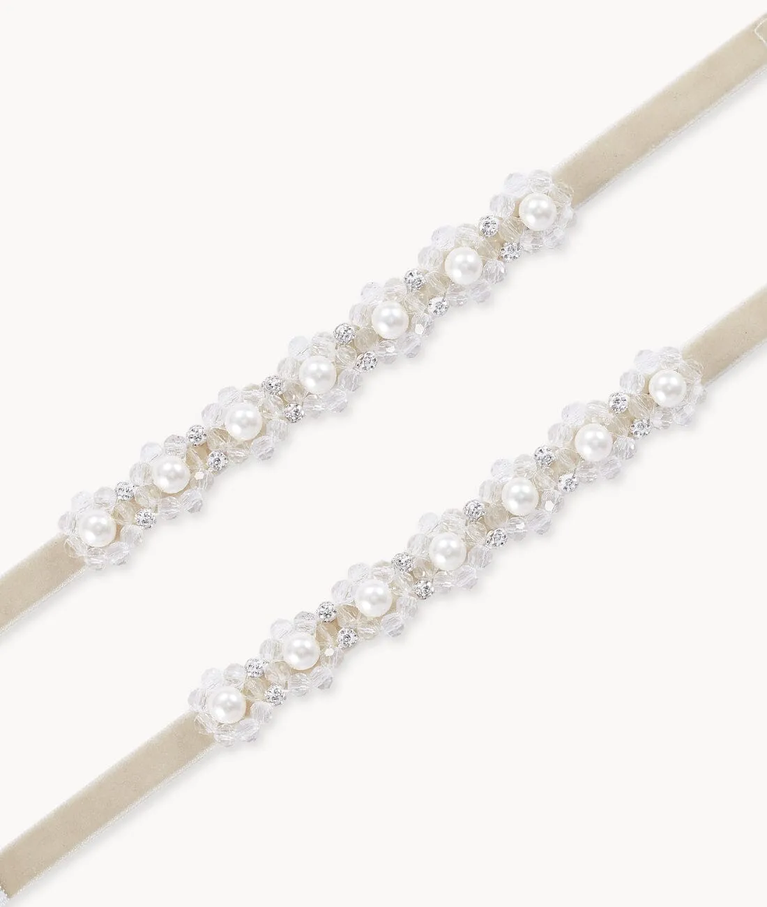 Flower Beaded Ribbon Belt