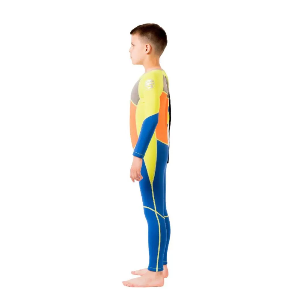 Fluroscent GreenOrangeBlue Full Length Scuba Swimsuit 2.5mm Neoprene Swimwear for water adventures for Teens and Adults